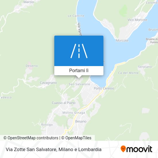 Mappa Via Zotte San Salvatore
