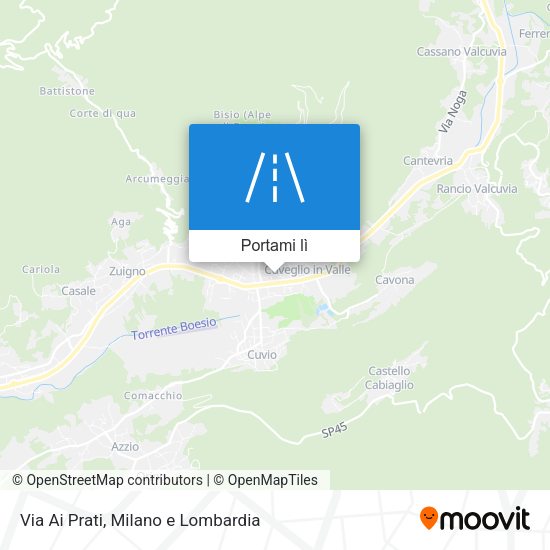 Mappa Via Ai Prati