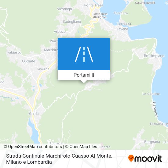 Mappa Strada Confinale Marchirolo-Cuasso Al Monte