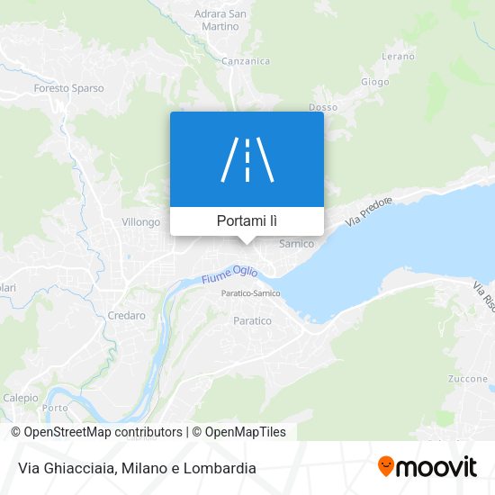 Mappa Via Ghiacciaia