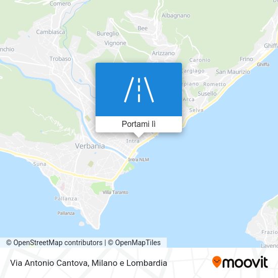 Mappa Via Antonio Cantova