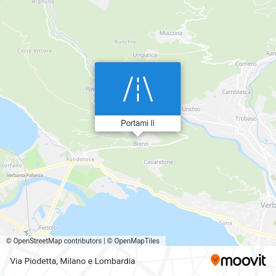 Mappa Via Piodetta
