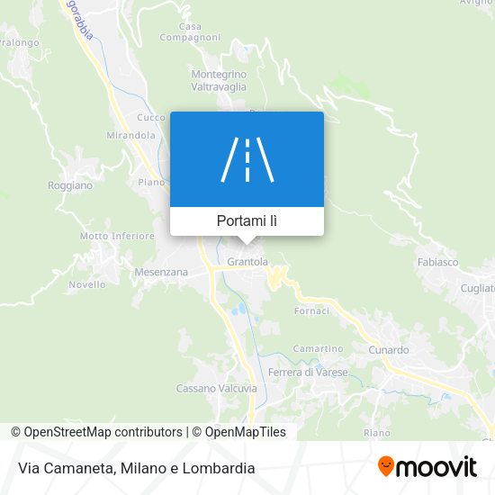 Mappa Via Camaneta