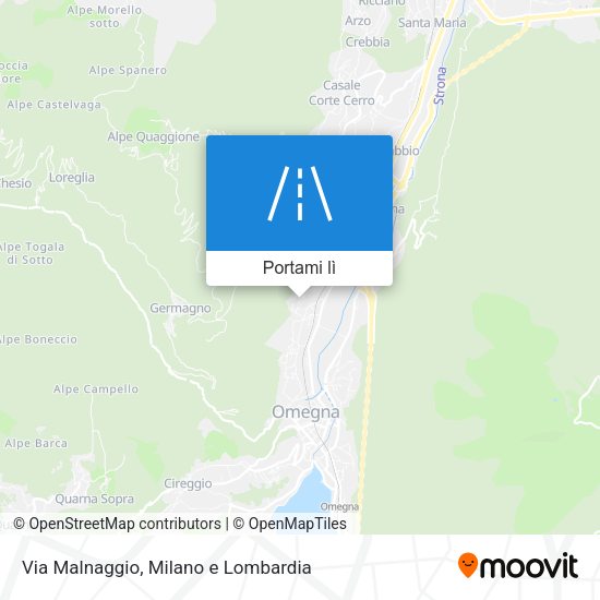 Mappa Via Malnaggio