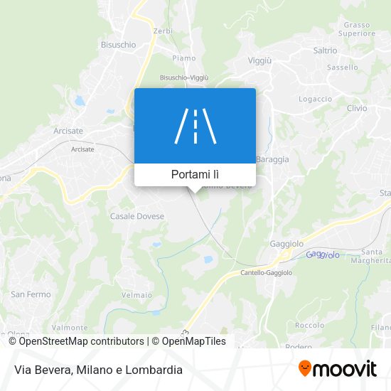Mappa Via Bevera