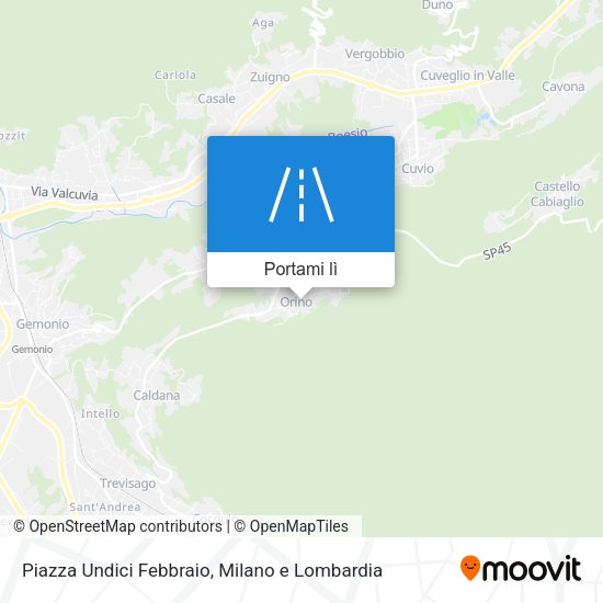 Mappa Piazza Undici Febbraio