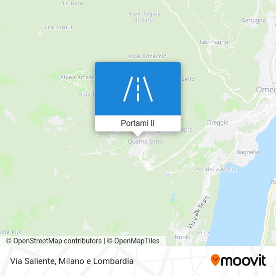 Mappa Via Saliente