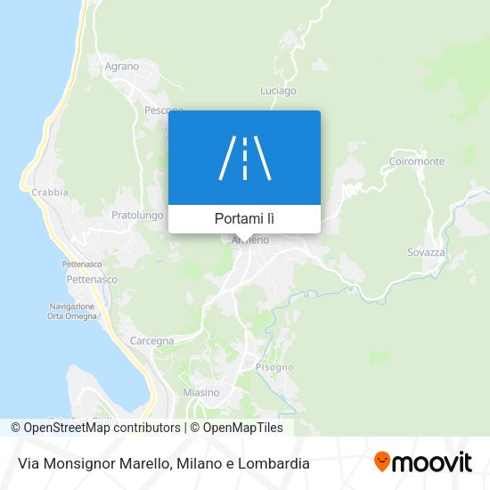 Mappa Via Monsignor Marello