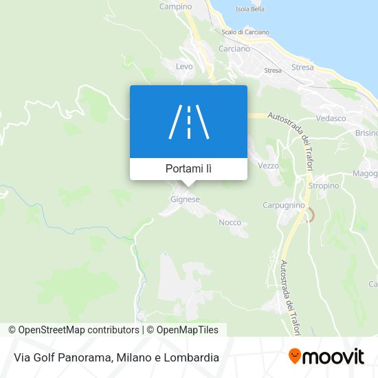 Mappa Via Golf Panorama