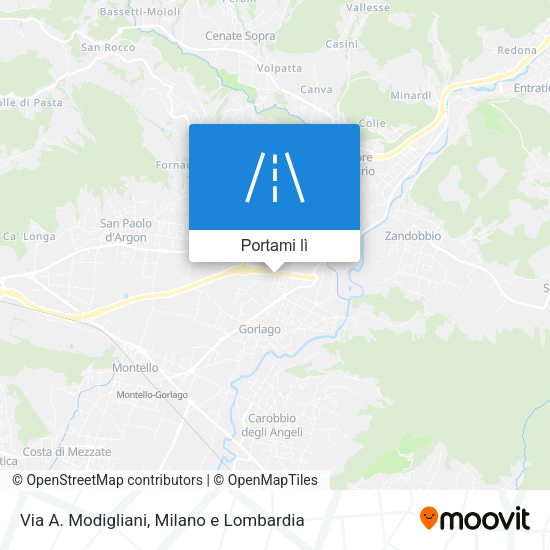 Mappa Via A. Modigliani