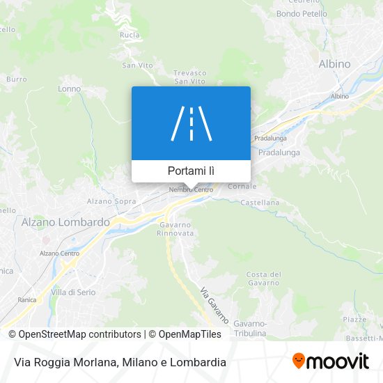 Mappa Via Roggia Morlana