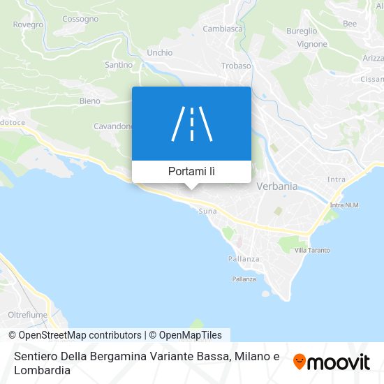 Mappa Sentiero Della Bergamina Variante Bassa