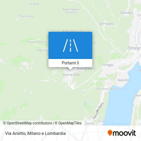 Mappa Via Arietto