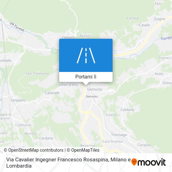 Mappa Via Cavalier Ingegner Francesco Rosaspina