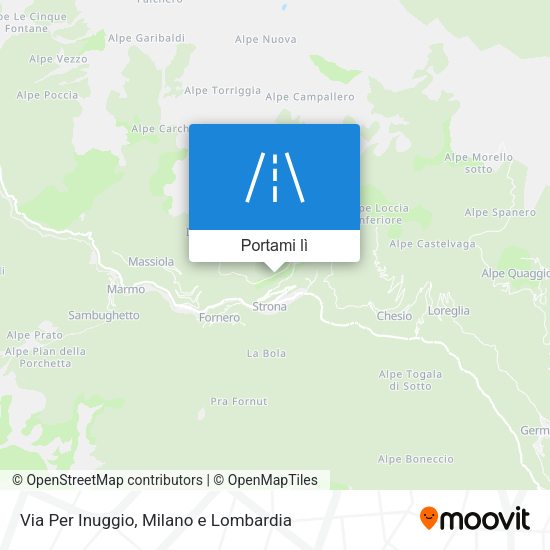 Mappa Via Per Inuggio