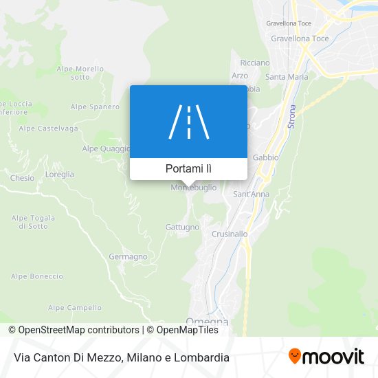 Mappa Via Canton Di Mezzo