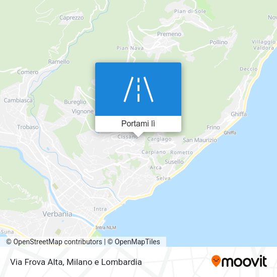 Mappa Via Frova Alta