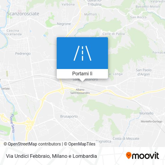 Mappa Via Undici Febbraio