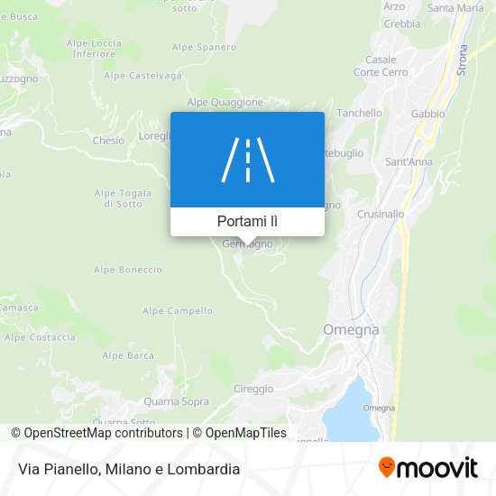 Mappa Via Pianello