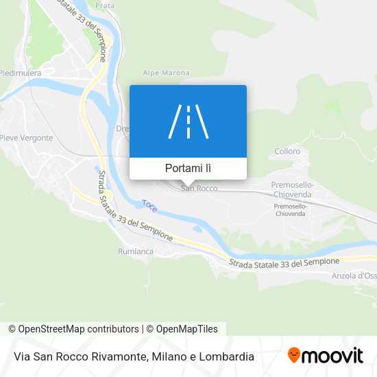 Mappa Via San Rocco Rivamonte