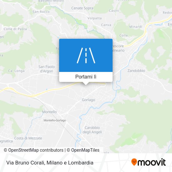 Mappa Via Bruno Corali