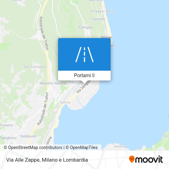 Mappa Via Alle Zappe