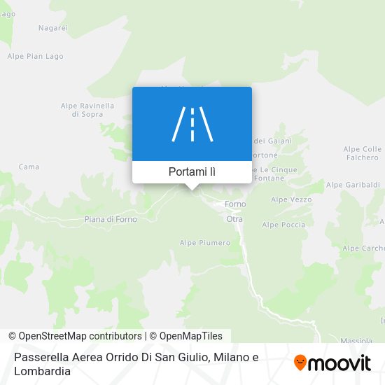 Mappa Passerella Aerea Orrido Di San Giulio