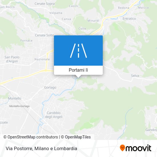Mappa Via Postorre