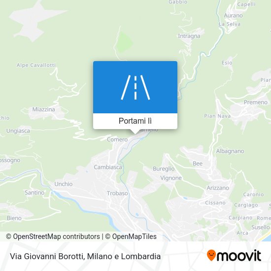 Mappa Via Giovanni Borotti