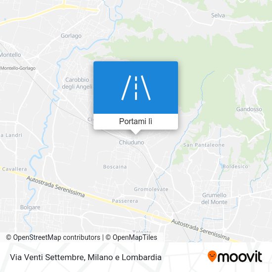 Mappa Via Venti Settembre