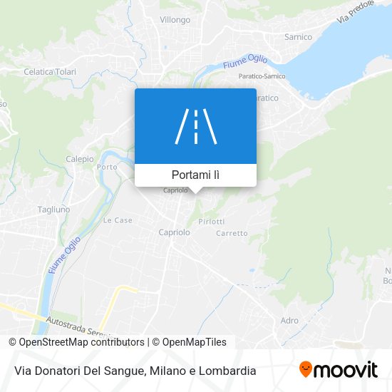 Mappa Via Donatori Del Sangue