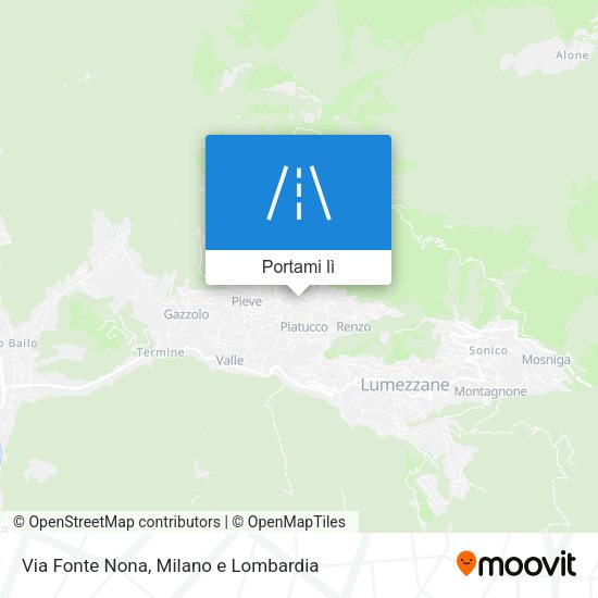Mappa Via Fonte Nona