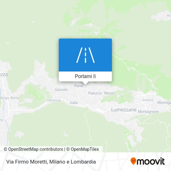 Mappa Via Firmo Moretti