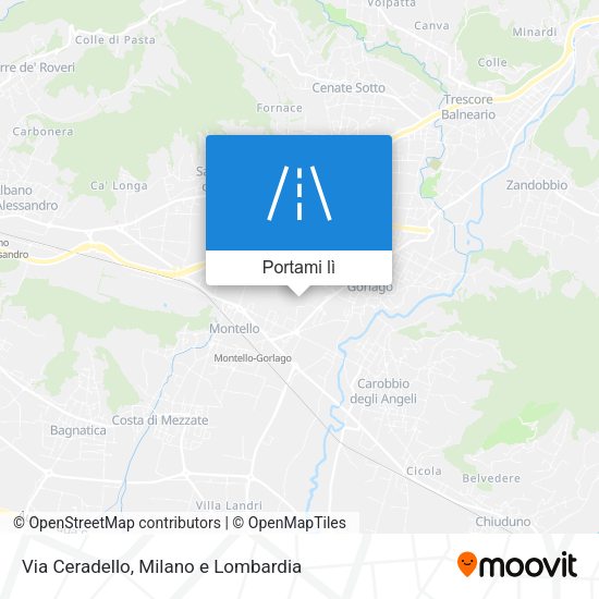 Mappa Via Ceradello