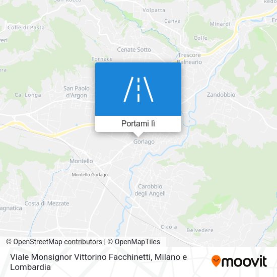 Mappa Viale Monsignor Vittorino Facchinetti