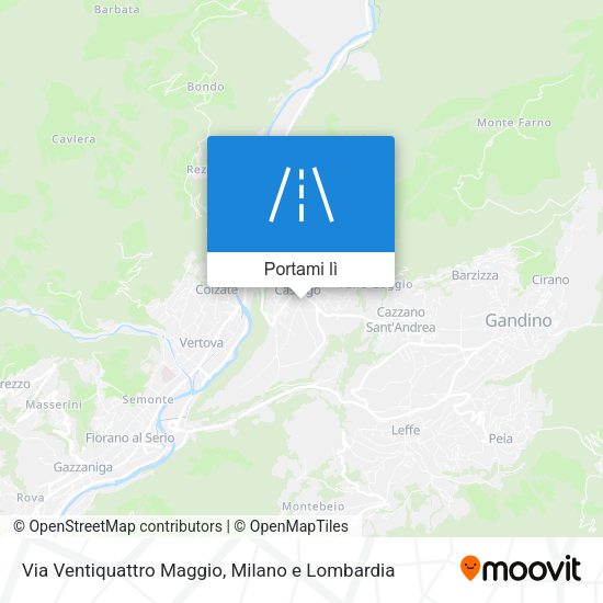 Mappa Via Ventiquattro Maggio