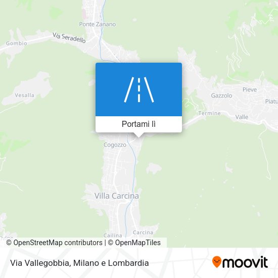 Mappa Via Vallegobbia