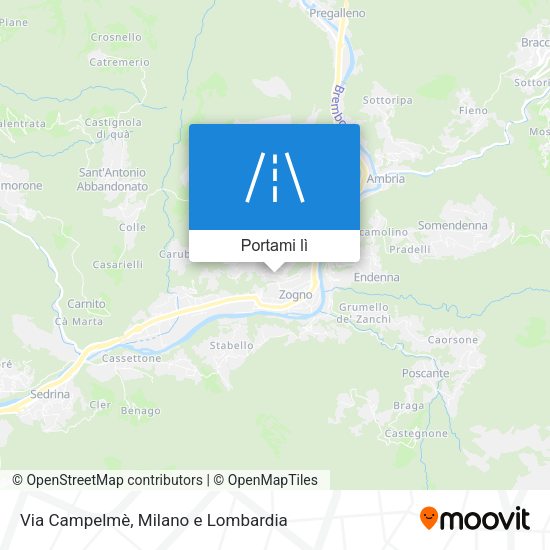 Mappa Via Campelmè