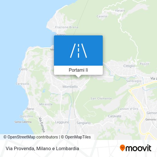 Mappa Via Provenda
