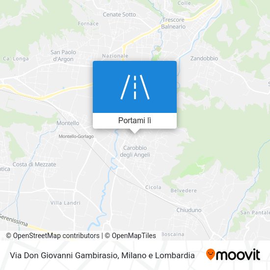 Mappa Via Don Giovanni Gambirasio