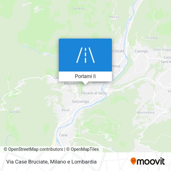 Mappa Via Case Bruciate