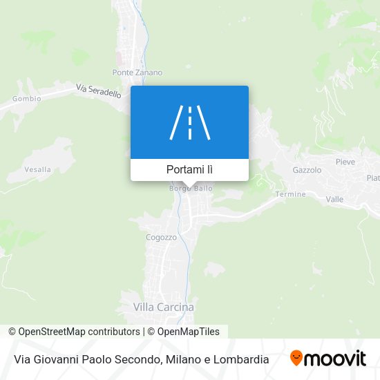 Mappa Via Giovanni Paolo Secondo