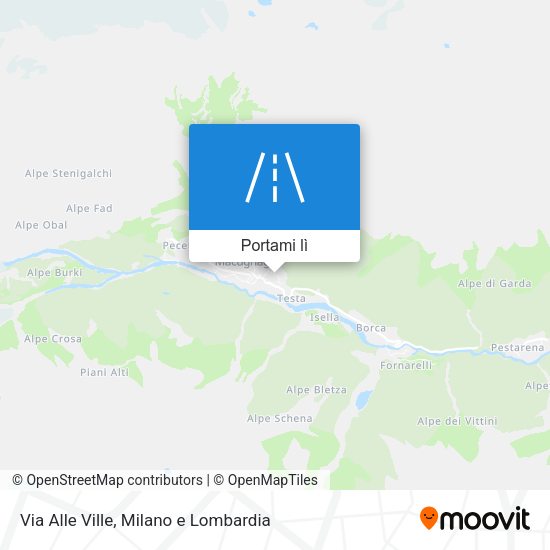 Mappa Via Alle Ville