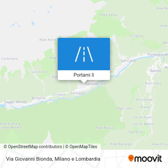 Mappa Via Giovanni Bionda