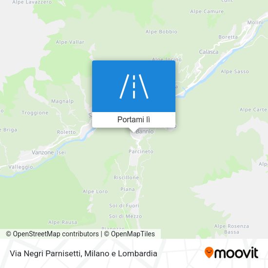 Mappa Via Negri Parnisetti