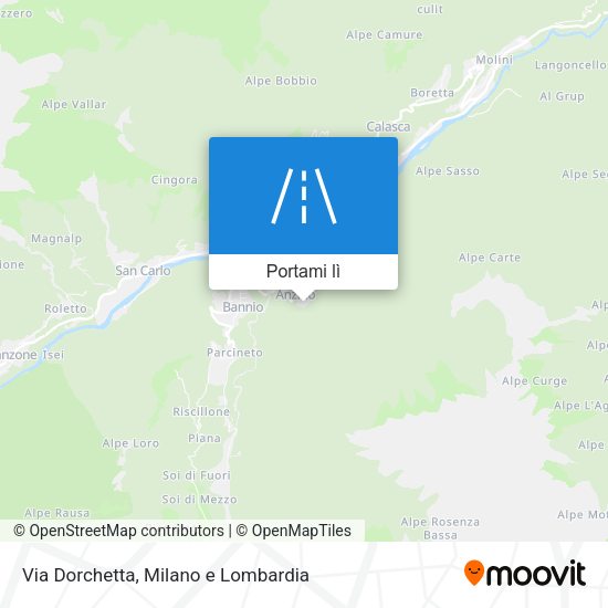 Mappa Via Dorchetta