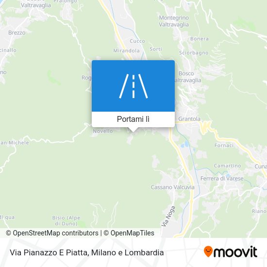 Mappa Via Pianazzo E Piatta