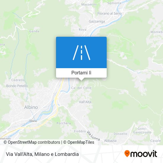 Mappa Via Vall'Alta