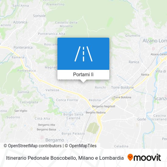 Mappa Itinerario Pedonale Boscobello