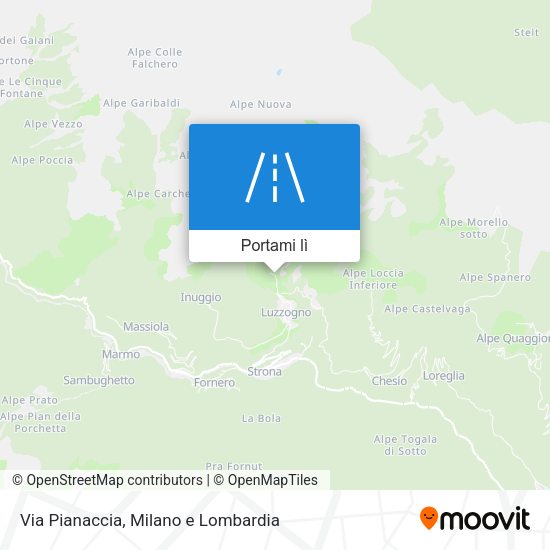 Mappa Via Pianaccia